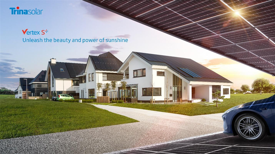 Trinasolar's Vertex S+ solar panels installed on a series of homes 